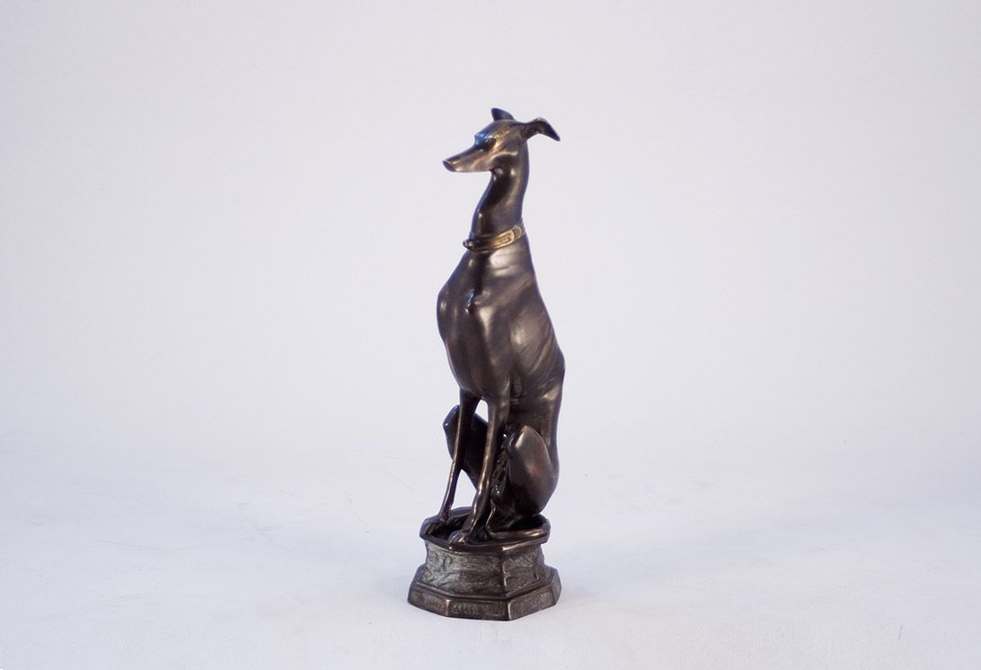 Foto Dog Sculpture Door Keeper Bronze h80x25x25 France 1960 each