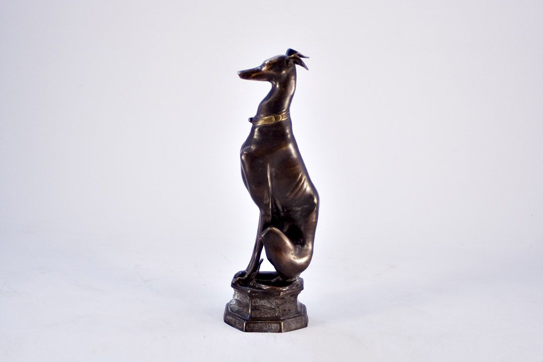 Foto Dog Sculpture Door Keeper Bronze h80x25x25 France 1960 each