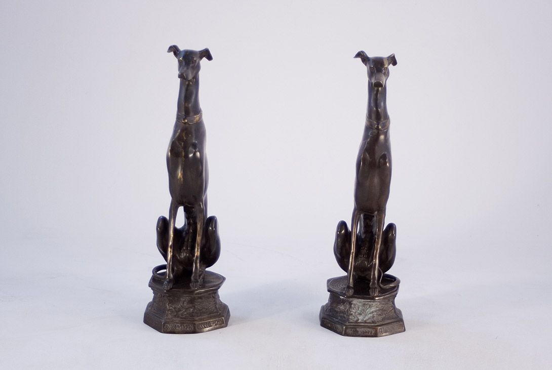 Foto Dog Sculpture Door Keeper Bronze h80x25x25 France 1960 each