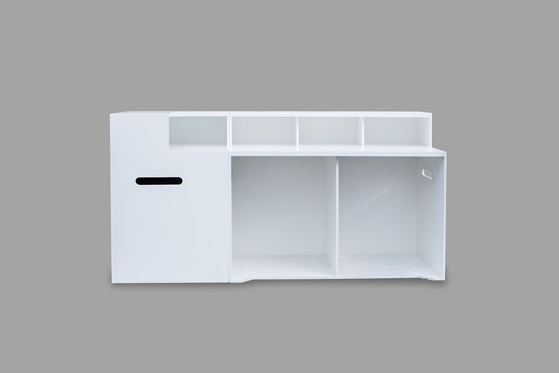 Foto White Bar Modular Corner h117x80x80 //