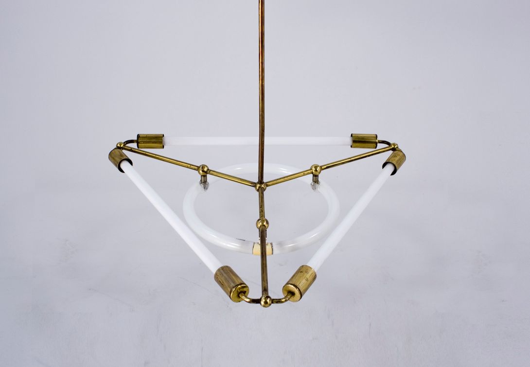 Foto Industrial Art Déco Neon Chandelier Berlin 1930 h190x80