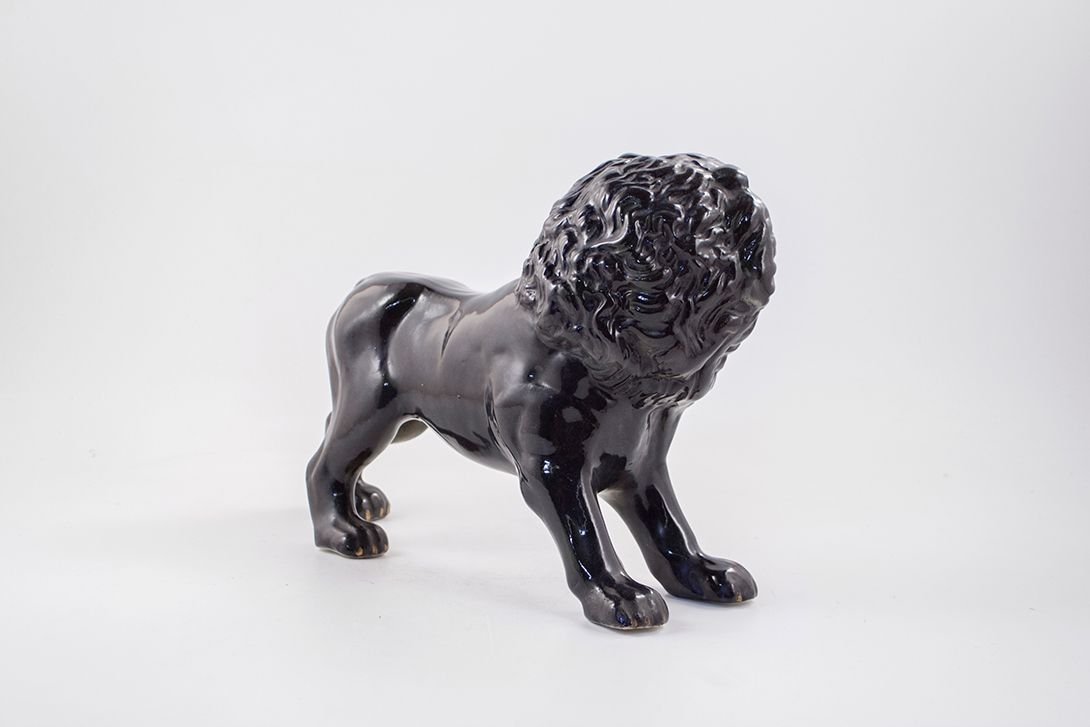 Foto Black Porcelain Lion h30x40x20