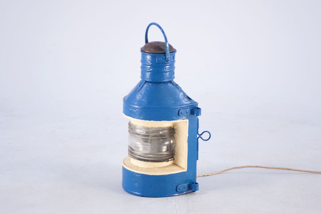 Foto Old Blue Sailor Lamp h50