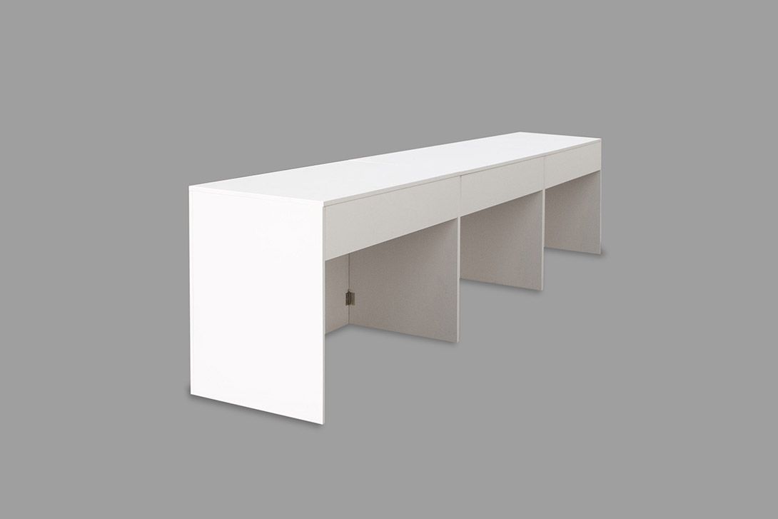 Foto Wooden Wardrobe Counter White  h100x65x135cm