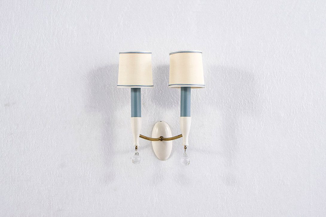 Foto Fragile Wall Lamp with Two Shades Paris 1970 h32 //