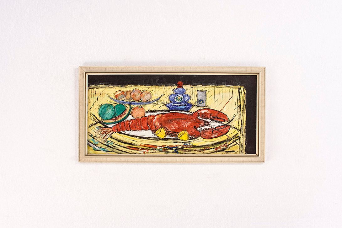 Foto Painting of a Lobster Meal h58x88 12C3