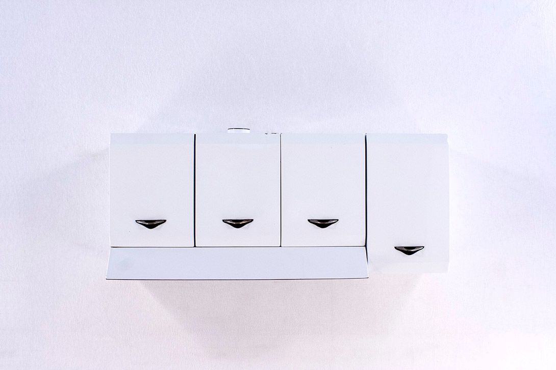 Foto White Hanging Kitchen Shelf h50x120x40
