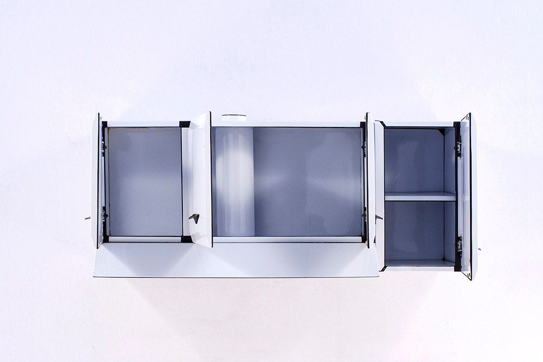 Foto White Hanging Kitchen Shelf h50x120x40