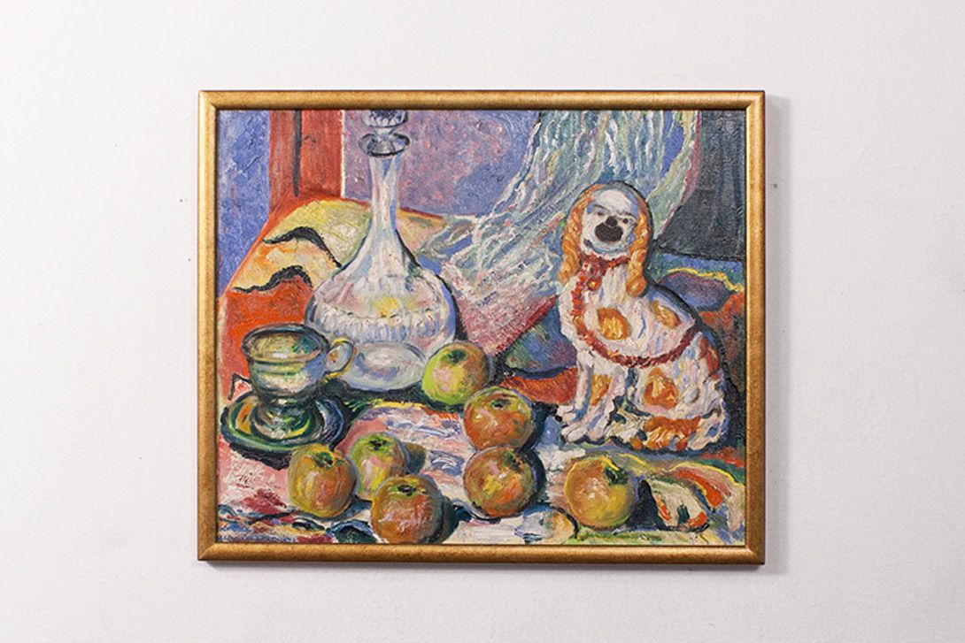 Foto Oil Painting Still Life with Poodle 1971 h54x65 28B14
