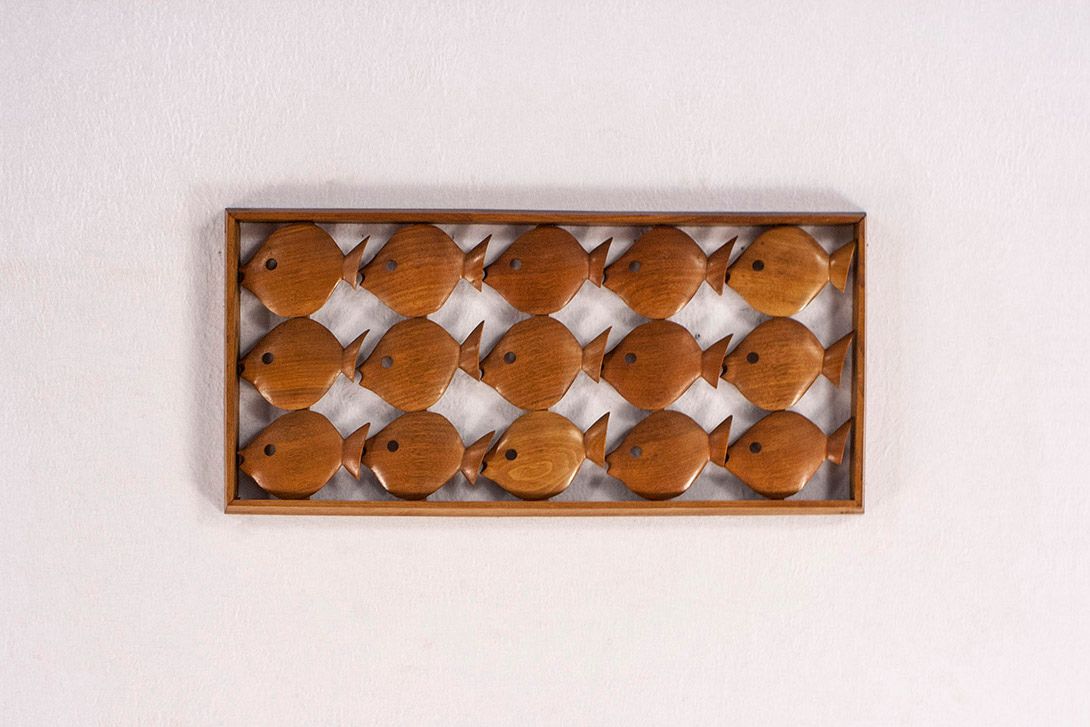 Foto Carved Relief of Fish h31x65cm 17C2