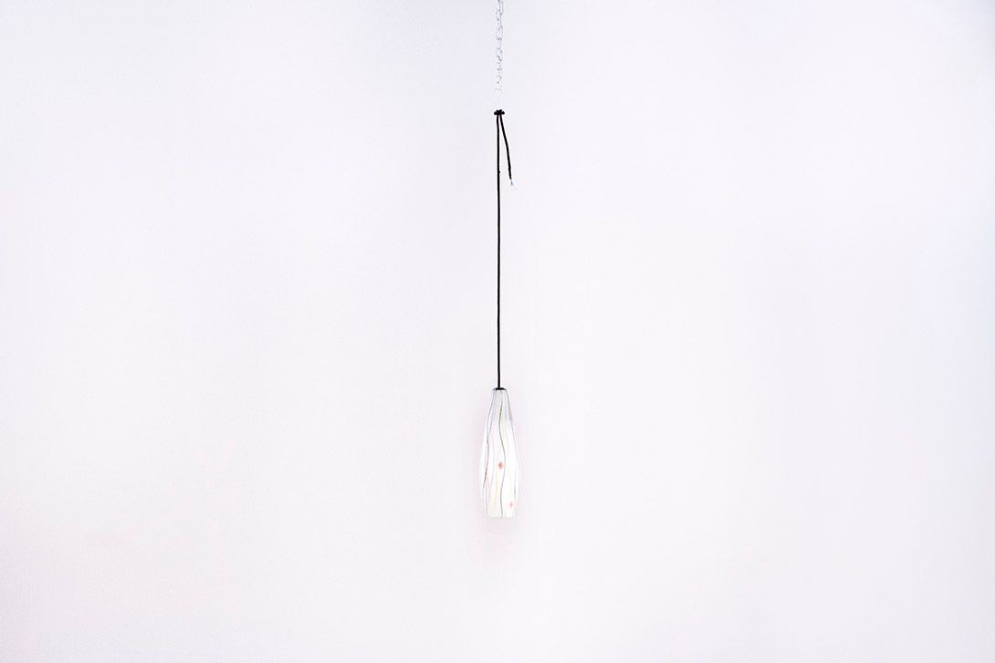 Foto Pendant Light with Colorful Striped Shade h38