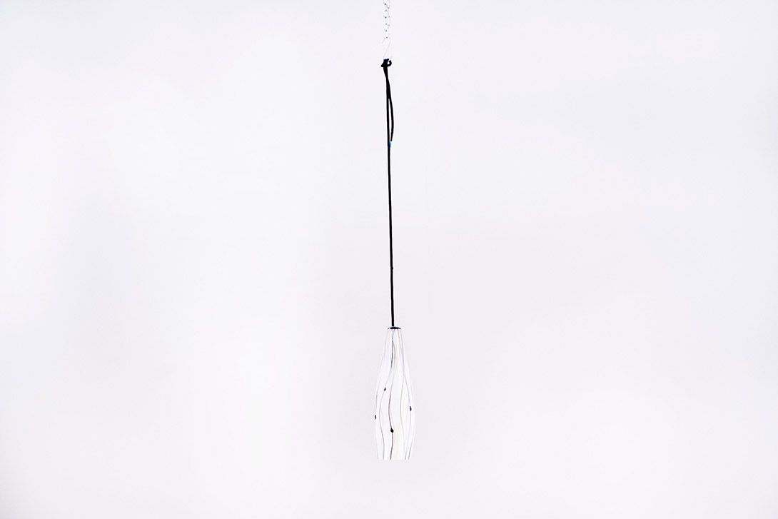 Foto Pendant Light with Striped Shade h38
