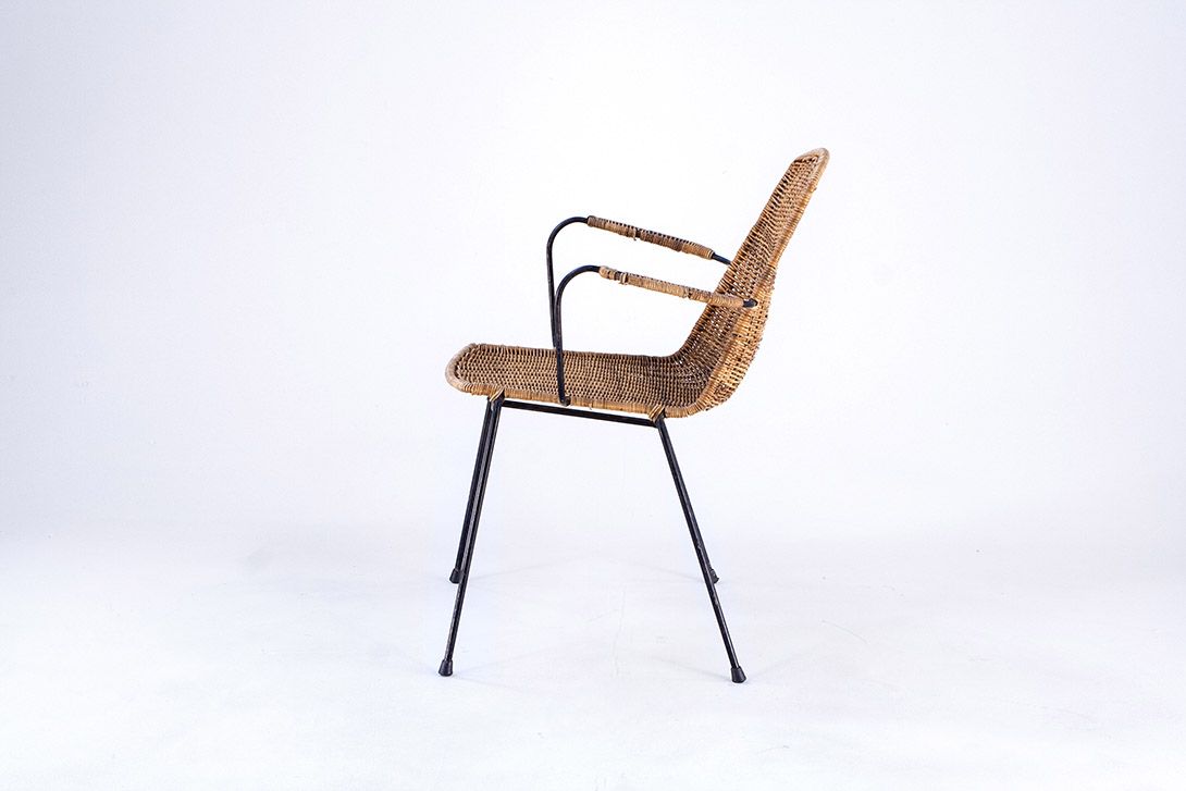 Foto Basket Armchair By Gian Franco Legler 1955