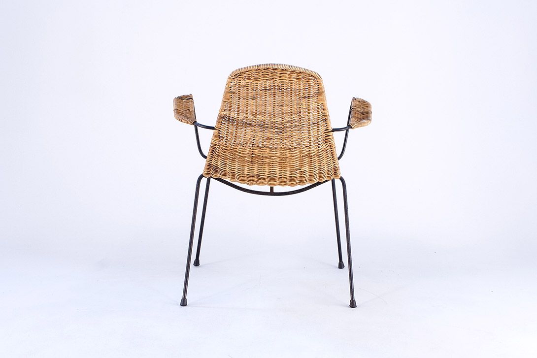 Foto Basket Armchair By Gian Franco Legler 1955