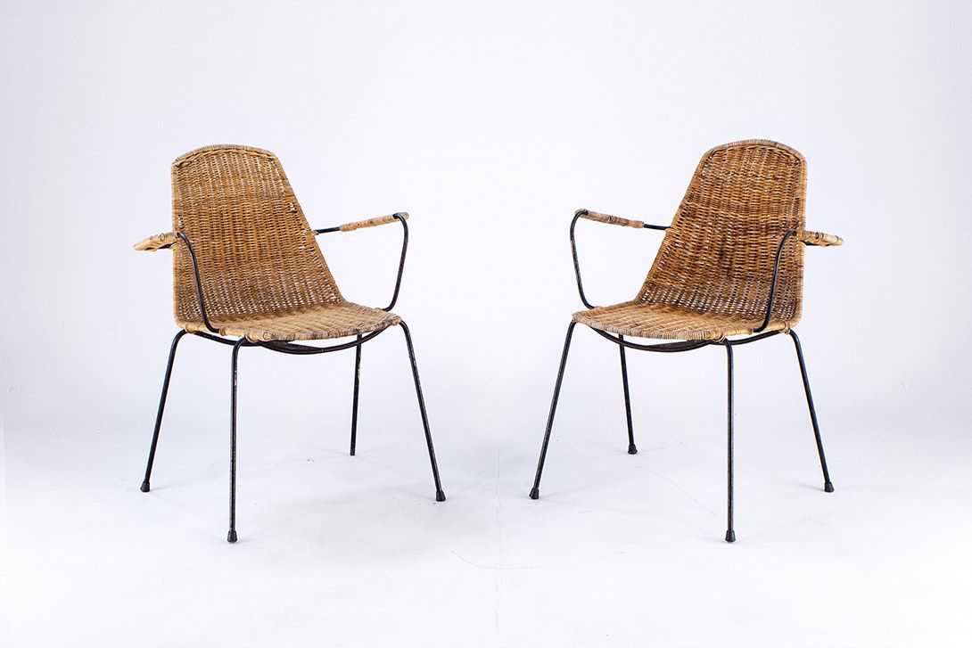 Foto Basket Armchair By Gian Franco Legler 1955