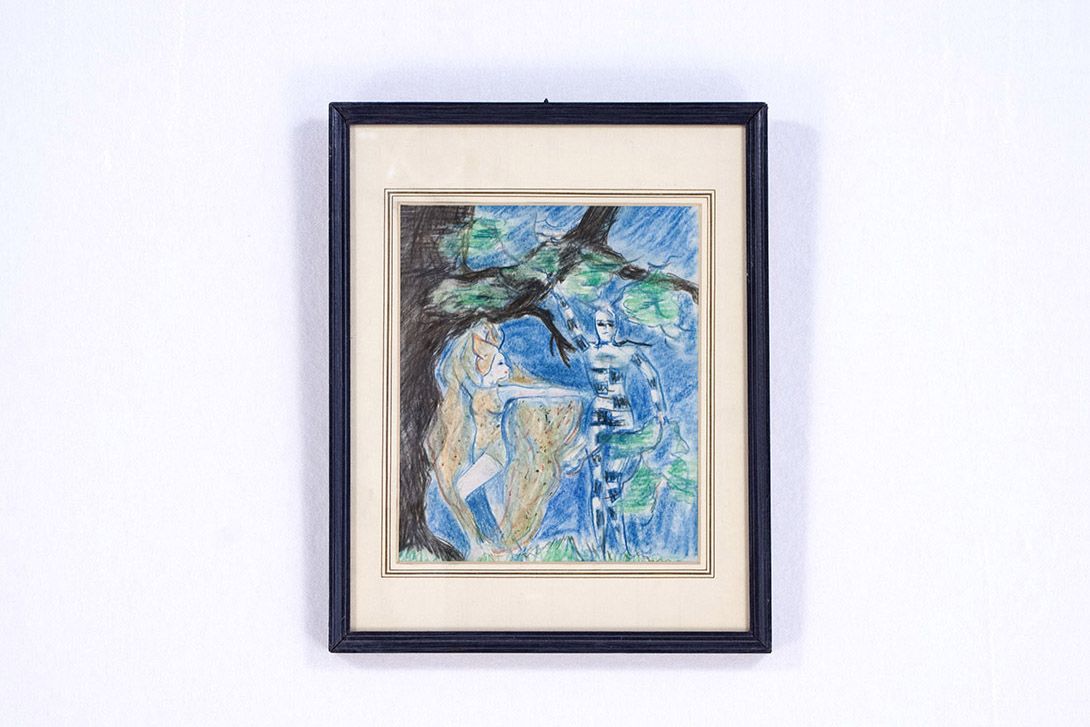 Foto Colored Drawing Surreal Scene 1923 H37x30cm 17D3