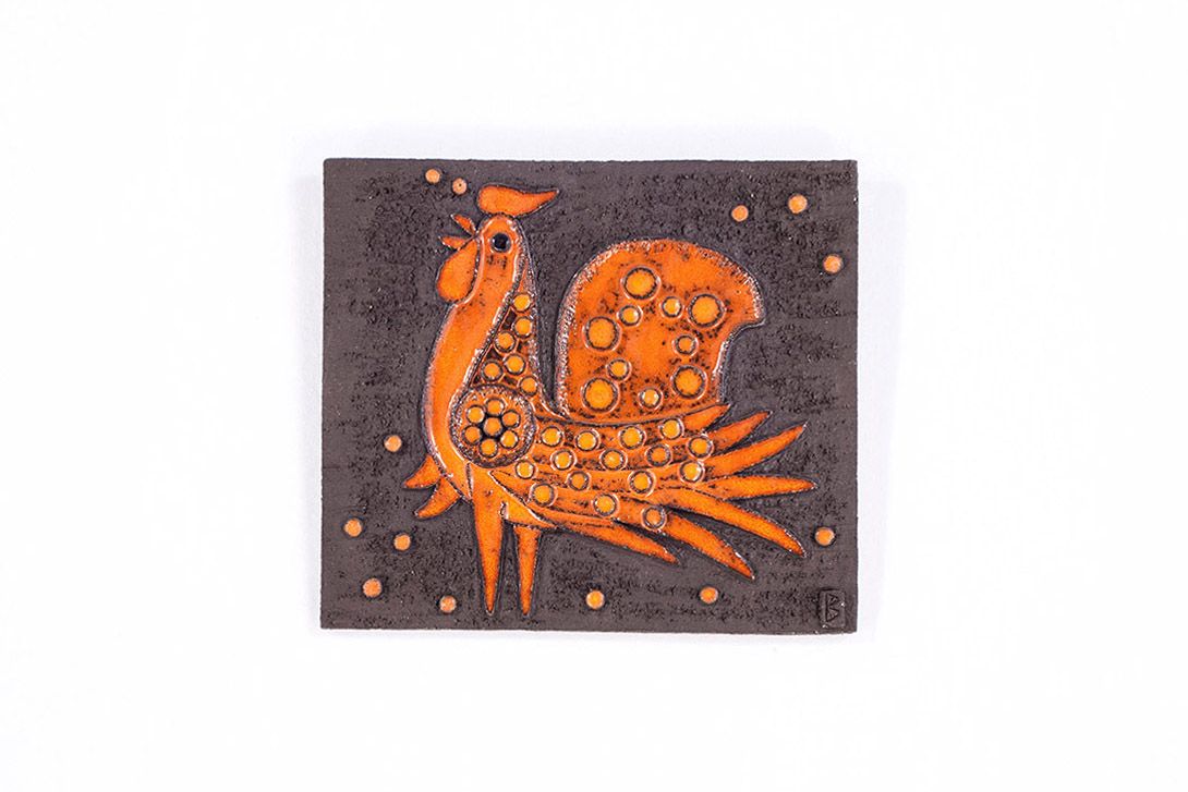 Foto Ceramic Picture of a Cock h29x33 23A6