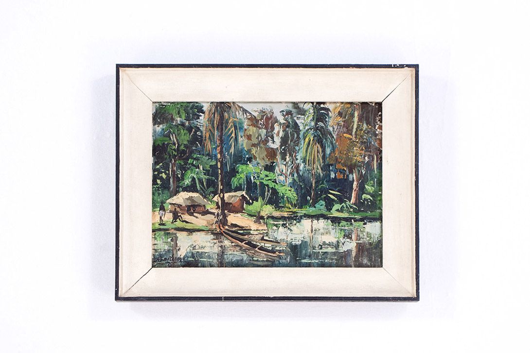 Foto Oil Painting of a Jungle Landscape h41x51 27D1