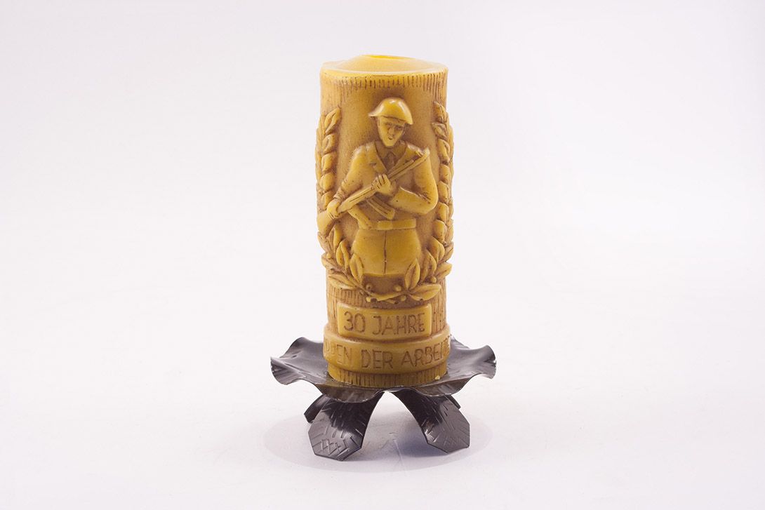 Foto GDR Candle 30 Years of Combat Troops of The Working Class h25x15