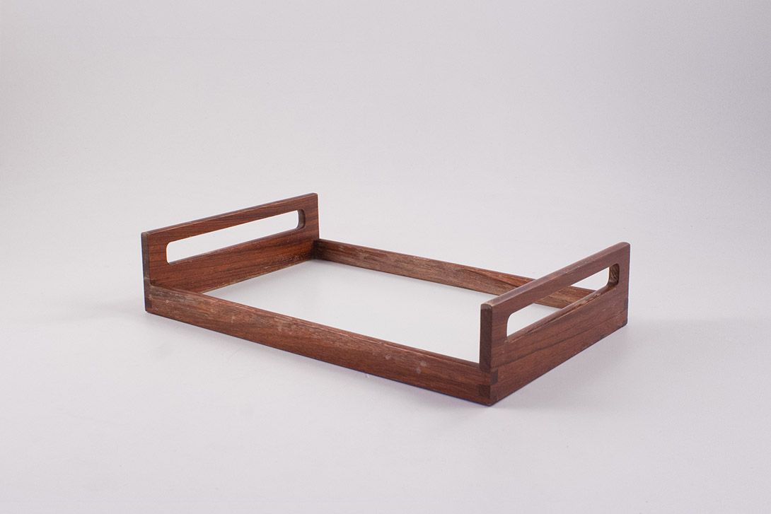 Foto Modern Teak Tray Denmark 1956