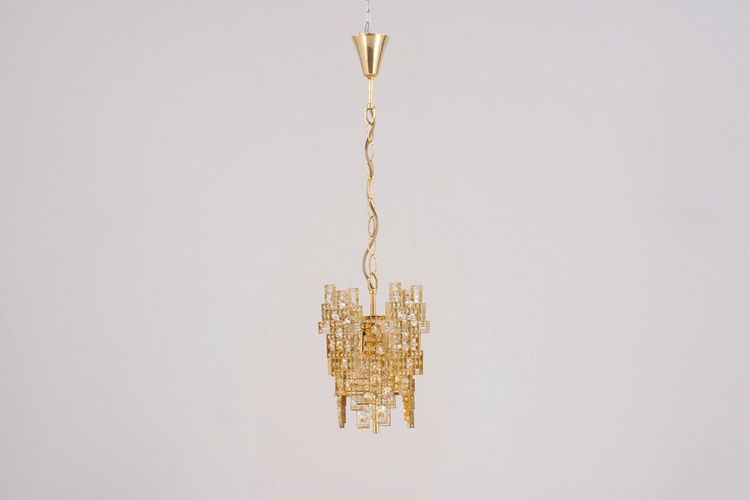Foto Golden Pendant Light with Crystals ø20