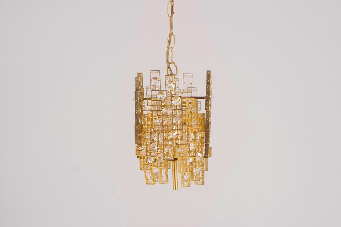 Foto Golden Pendant Light with Crystals ø20