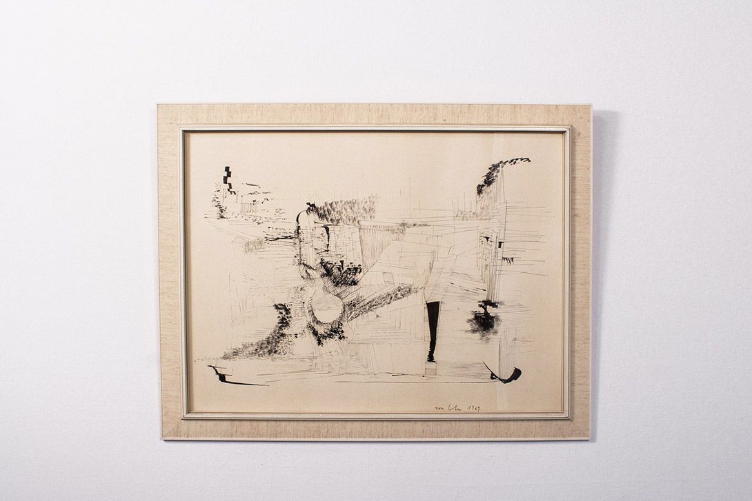Foto Abstract Chinese Ink Drawing 1969 h71x91 9D18