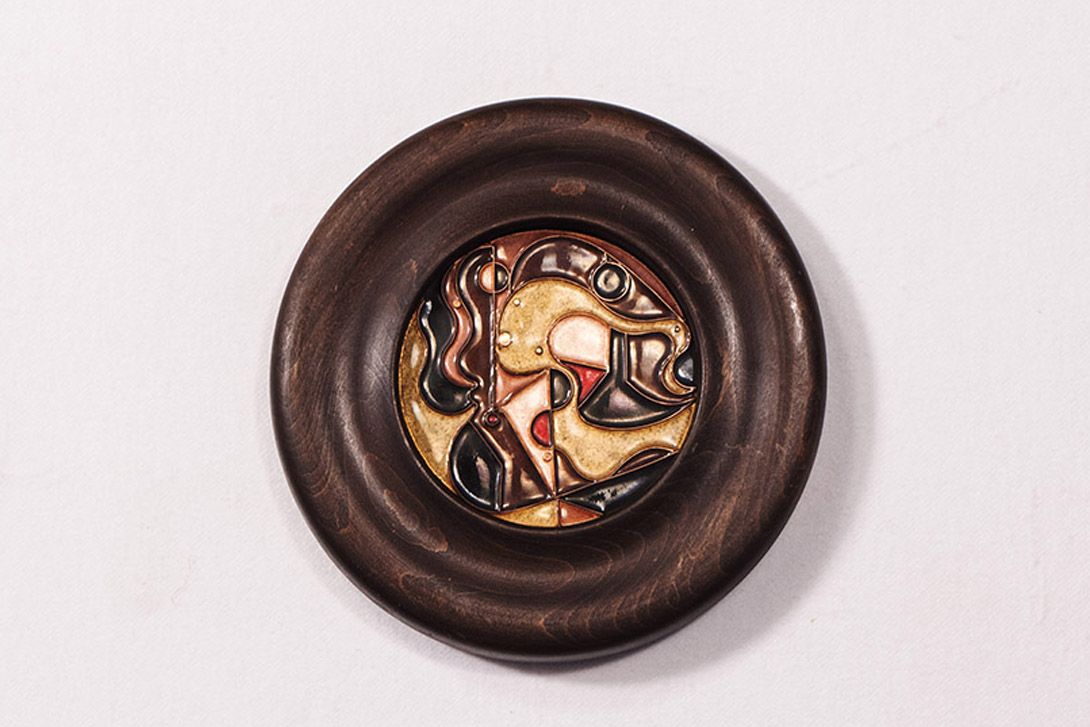 Foto Metal Relief with Wooden Round Frame Ø23 9A1