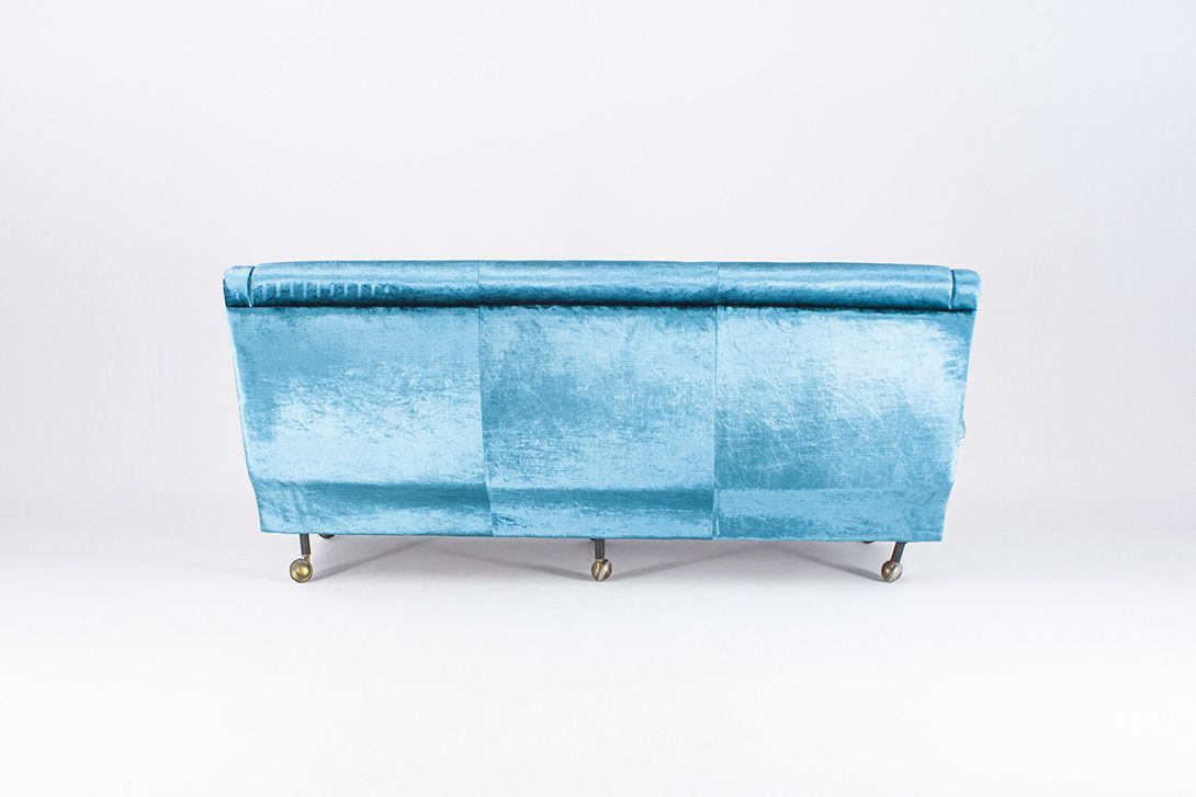 Foto Blue Velvet Zanuso Sofa Italy 1962