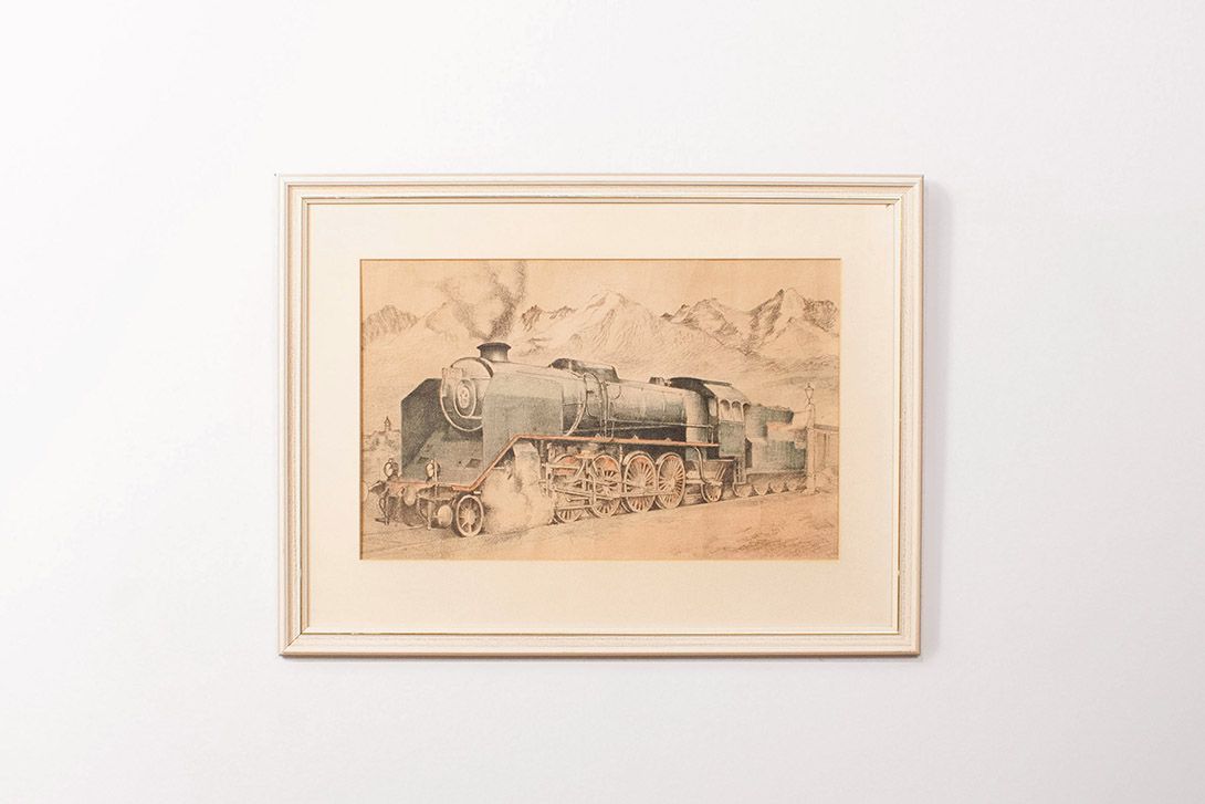 Foto Drawing of a Locomotive h50x67 16E1