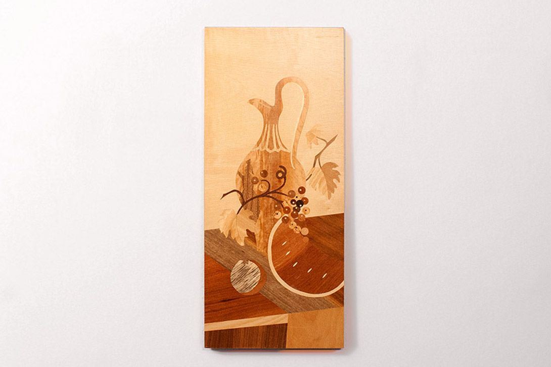 Foto Inlaid Wood Wine Italy h60x26 17E3