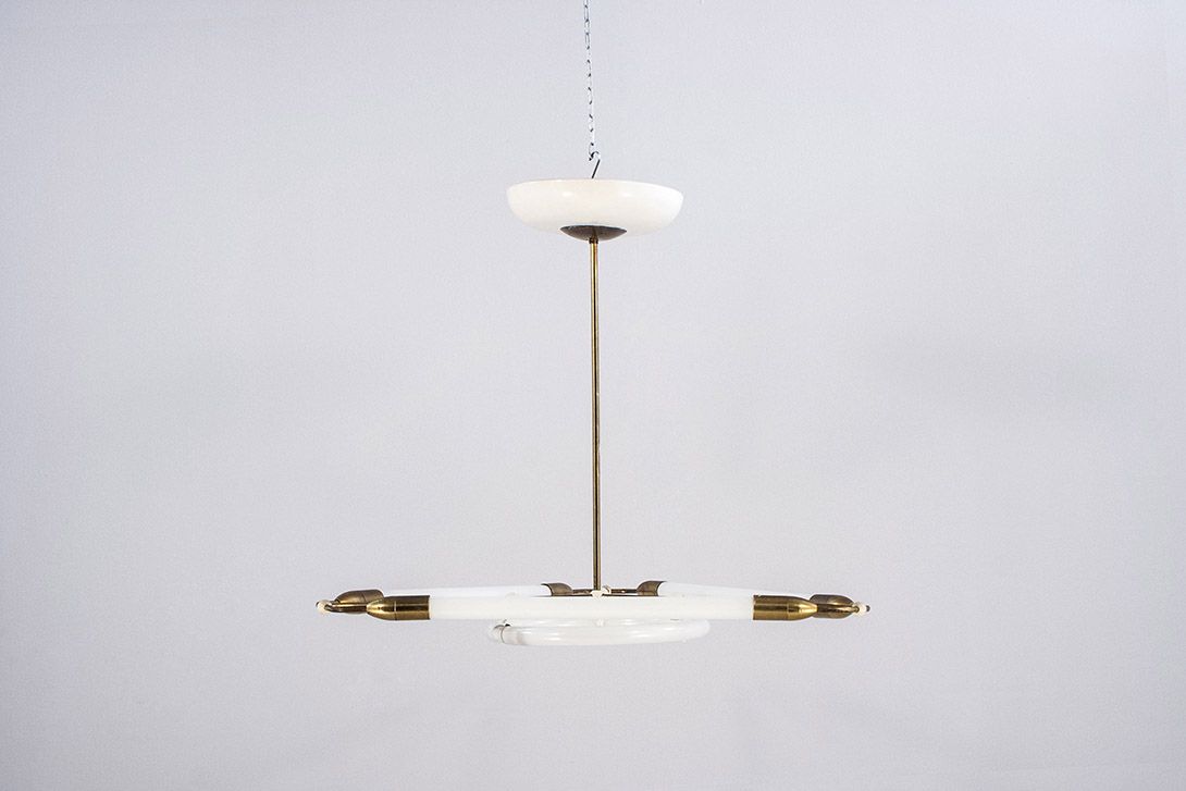 Foto Industrial Art Deco Neon Chandelier Berlin 1931 h80