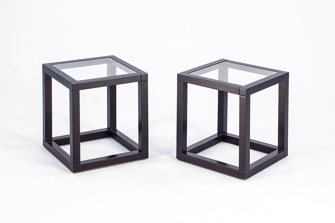 Foto Modular Coffee Table Glass and Wood Part B h36x32x32