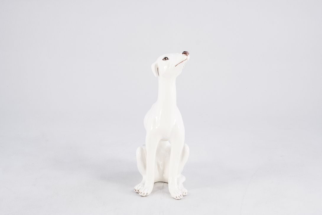 Foto Porcelain Dog Sculpture Italy h60x40x20