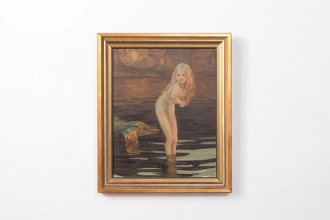 Foto Painting of a Naked Girl in The Water h50x42 11B11