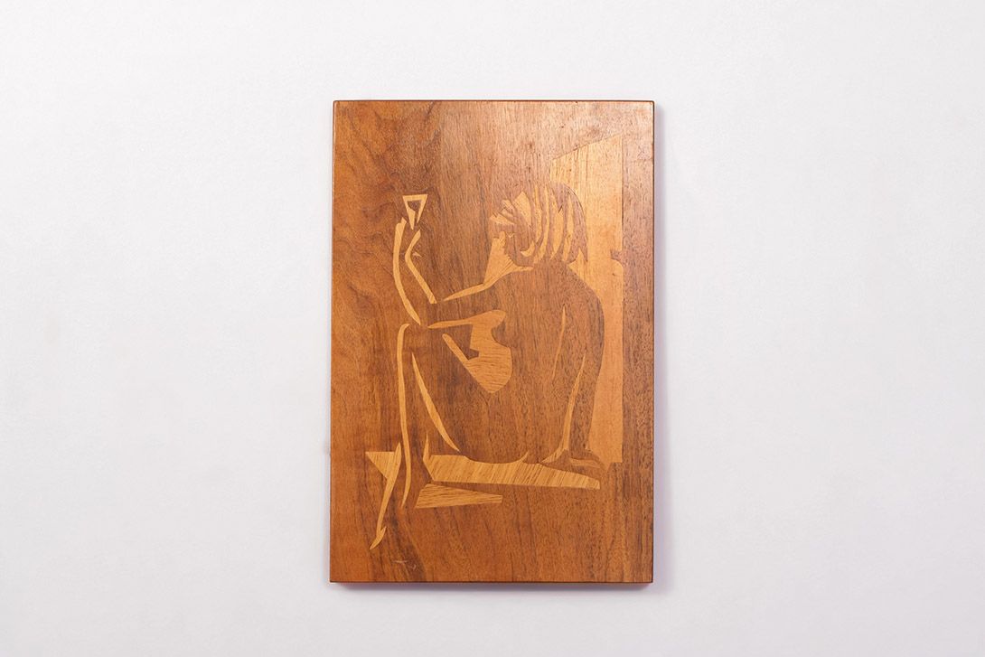 Foto Inlaid Wood Picture Woman 1 h36x25 20A1
