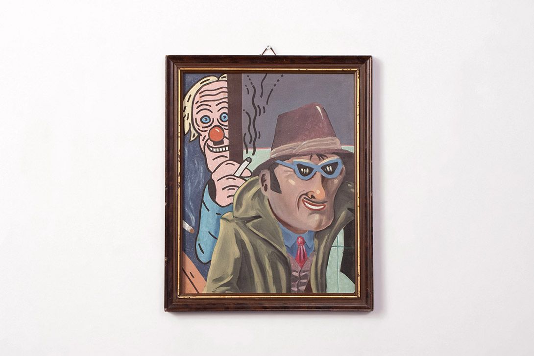 Foto Oil Painting Clown and Spy h38x31 26C8