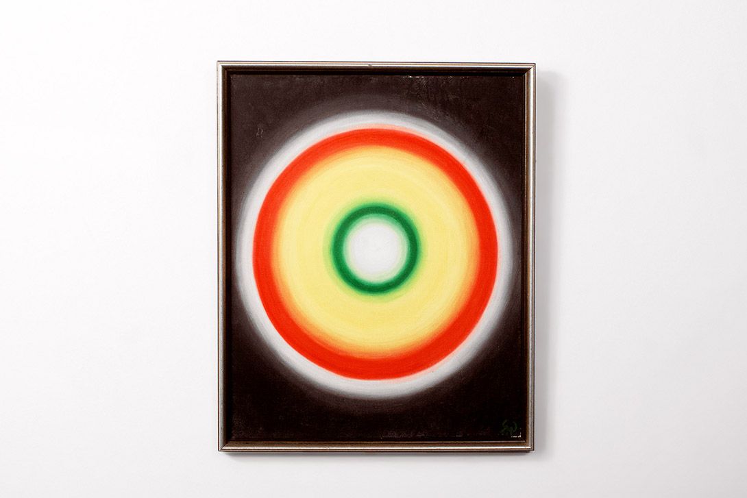 Foto Oil Painting Psychedelic Circle Germany 1966 h64x53 30A4