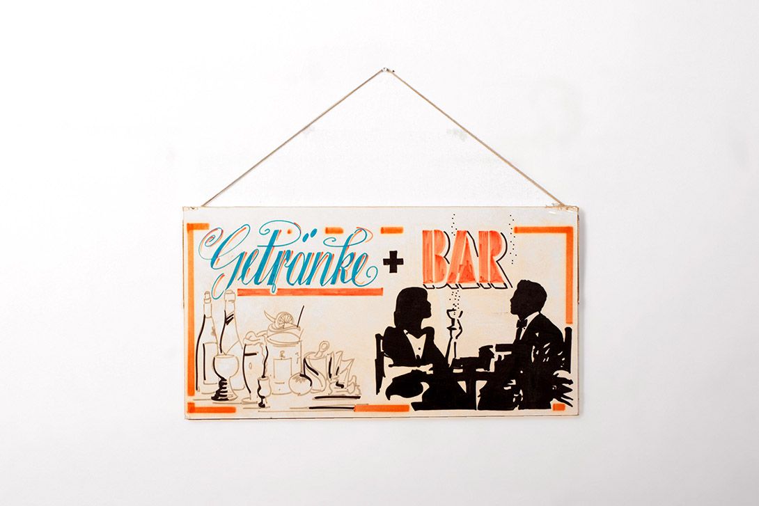 Foto Cappa Bar Sign Getränke und Bar h32x60 22C4