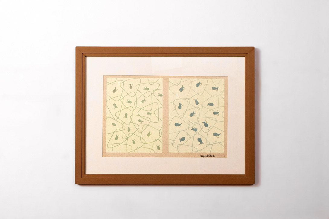 Foto Handpainted Wallpaper Sample Germany 1925 h40x95 12B14