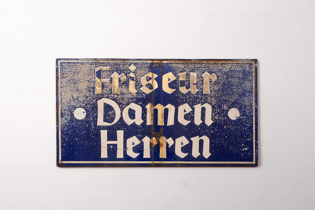 Foto Old Hairdresser Sign h40x115 22D0