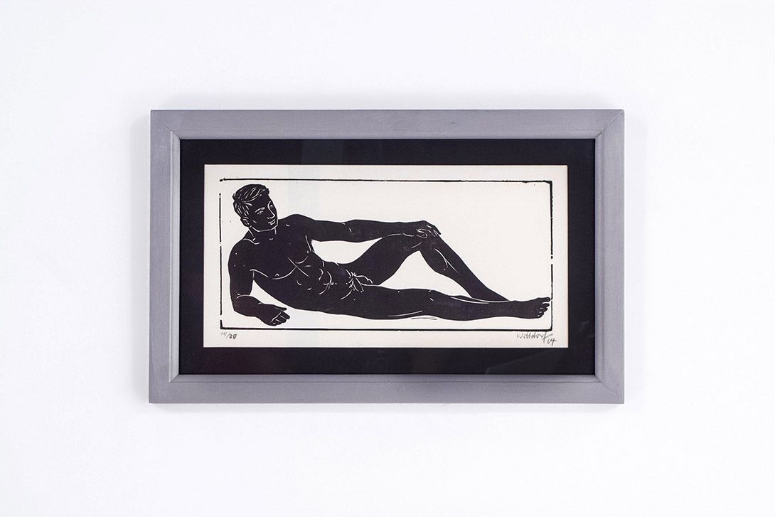 Foto Print of a Male Nude by Jürgen Wittdorf 1964 h46x74 7C9