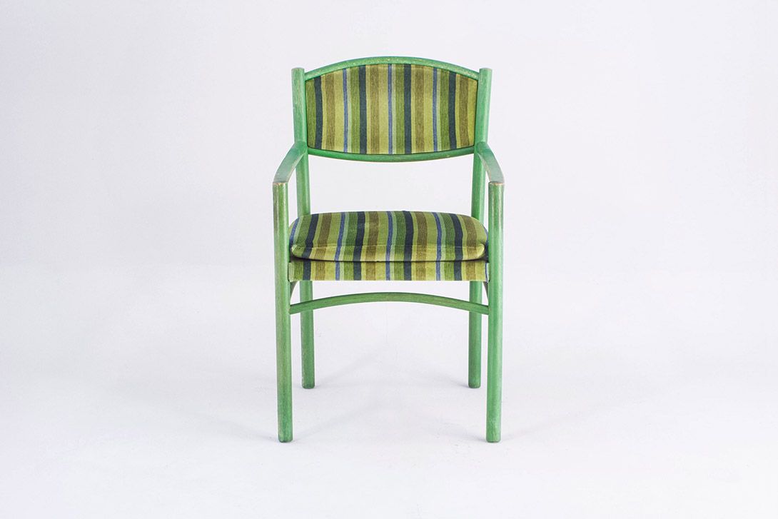 Foto Green Striped Armchair