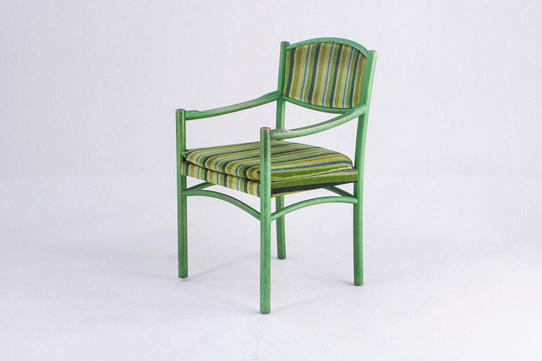 Foto Green Striped Armchair