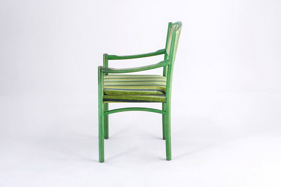 Foto Green Striped Armchair