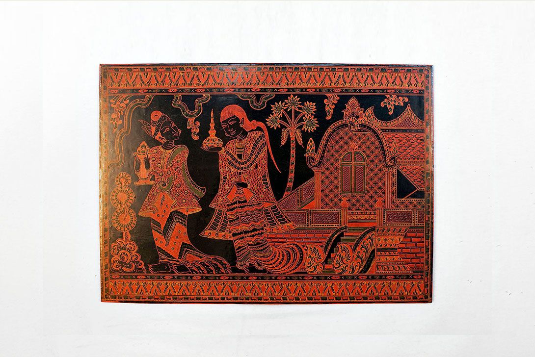 Foto Balinese Wood Picture Wedding at Temple h46x61 27E1
