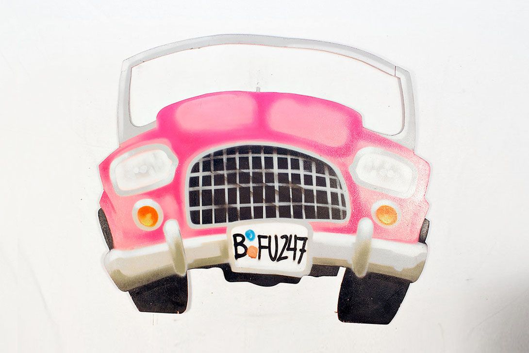 Foto Pink Car Template 33D12
