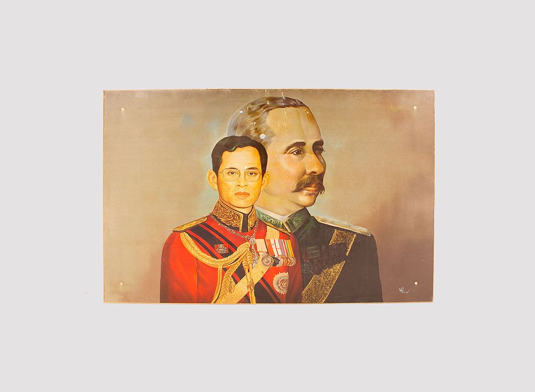 Foto Oil Painting Portrait of the King of Thailand and his Father h119x178 35C1