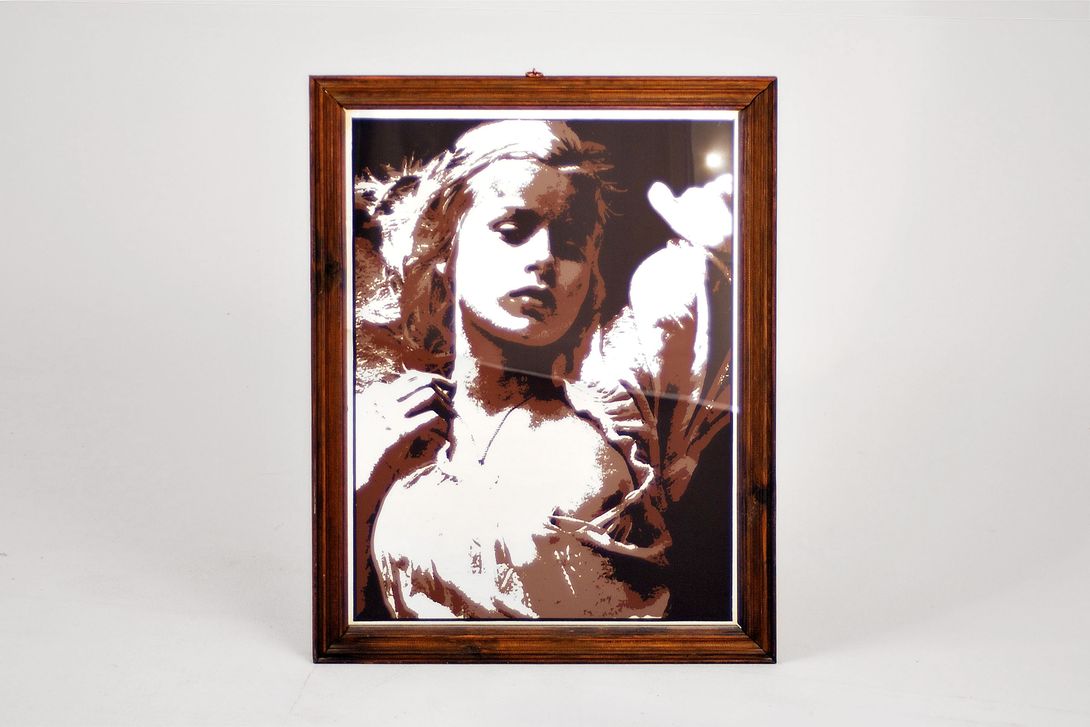 Foto Mirror with Girl Print