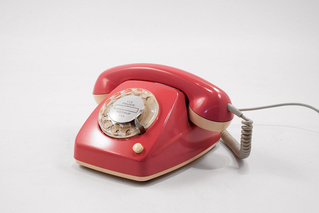 Foto Pink SEL Telephone Germany 1971